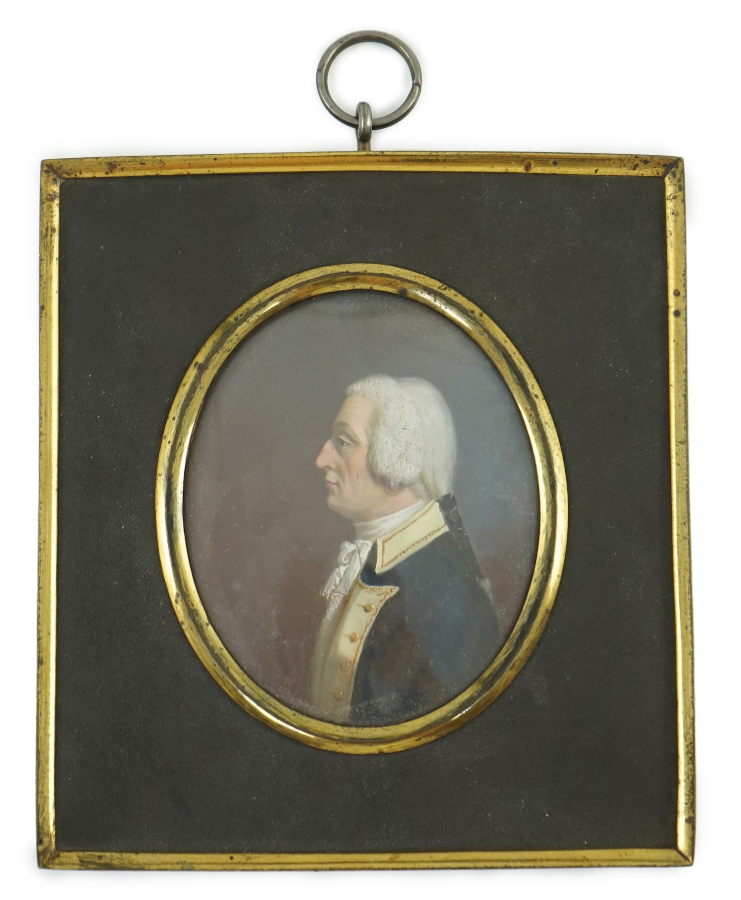 Late 18th Century Prussian School, Portrait miniature of Conrad Christian Friedrich 'der Hanoverraner' Stahlschmidt (1754-1812), oil on copper, 8.3 x 6.7cm.